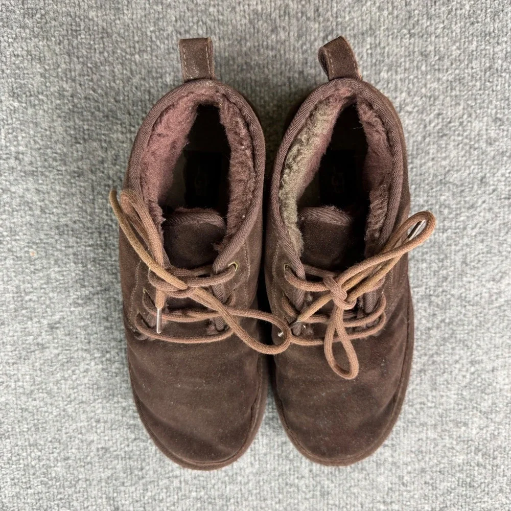 UGG Neumel Chocolate Brown Suede Lace Up Chukka Boots Mens 10